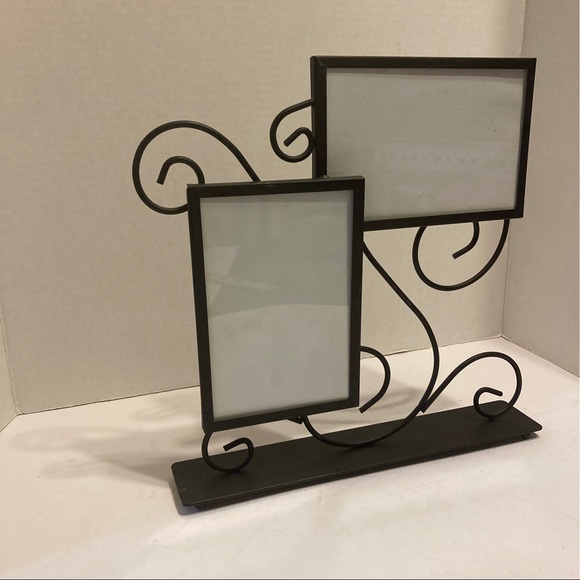 Accents Neat Black Metal Decorative Tabletop Frame Display Holds Two 4 X 6 Photos Poshmark